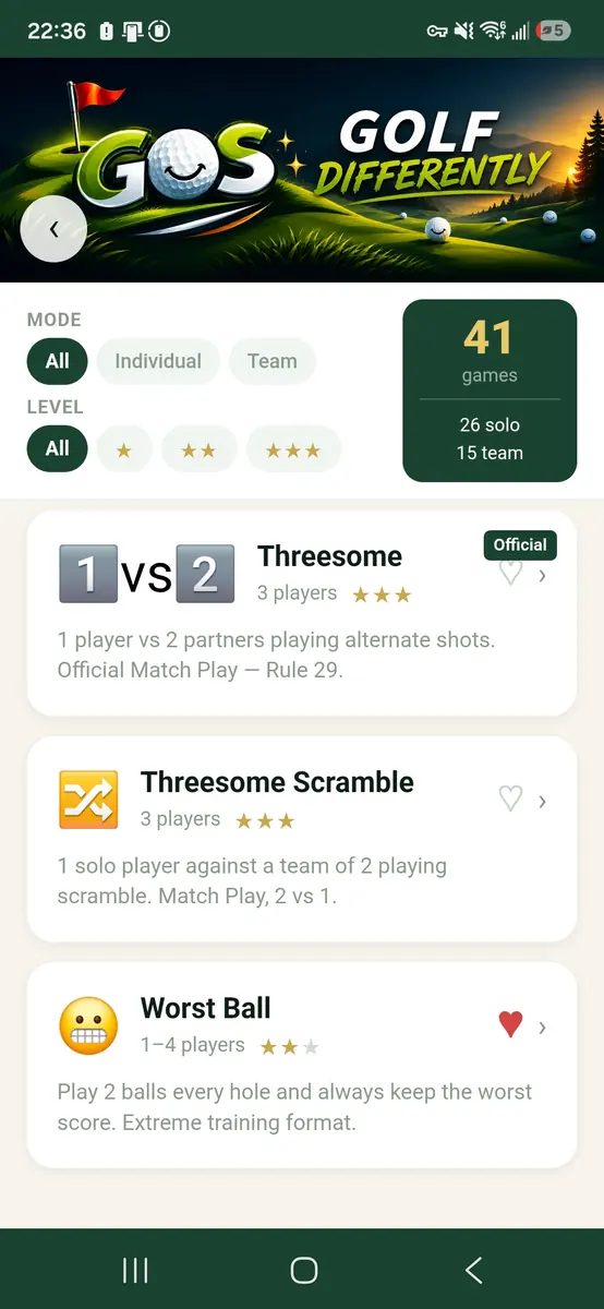 Games catalog