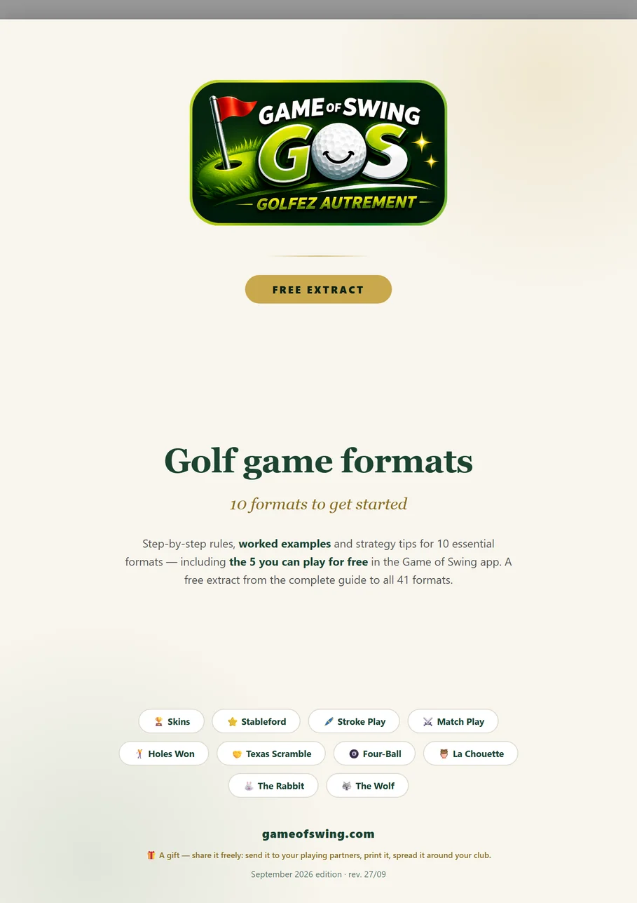 Cover of the free sample — 10 formats to start with